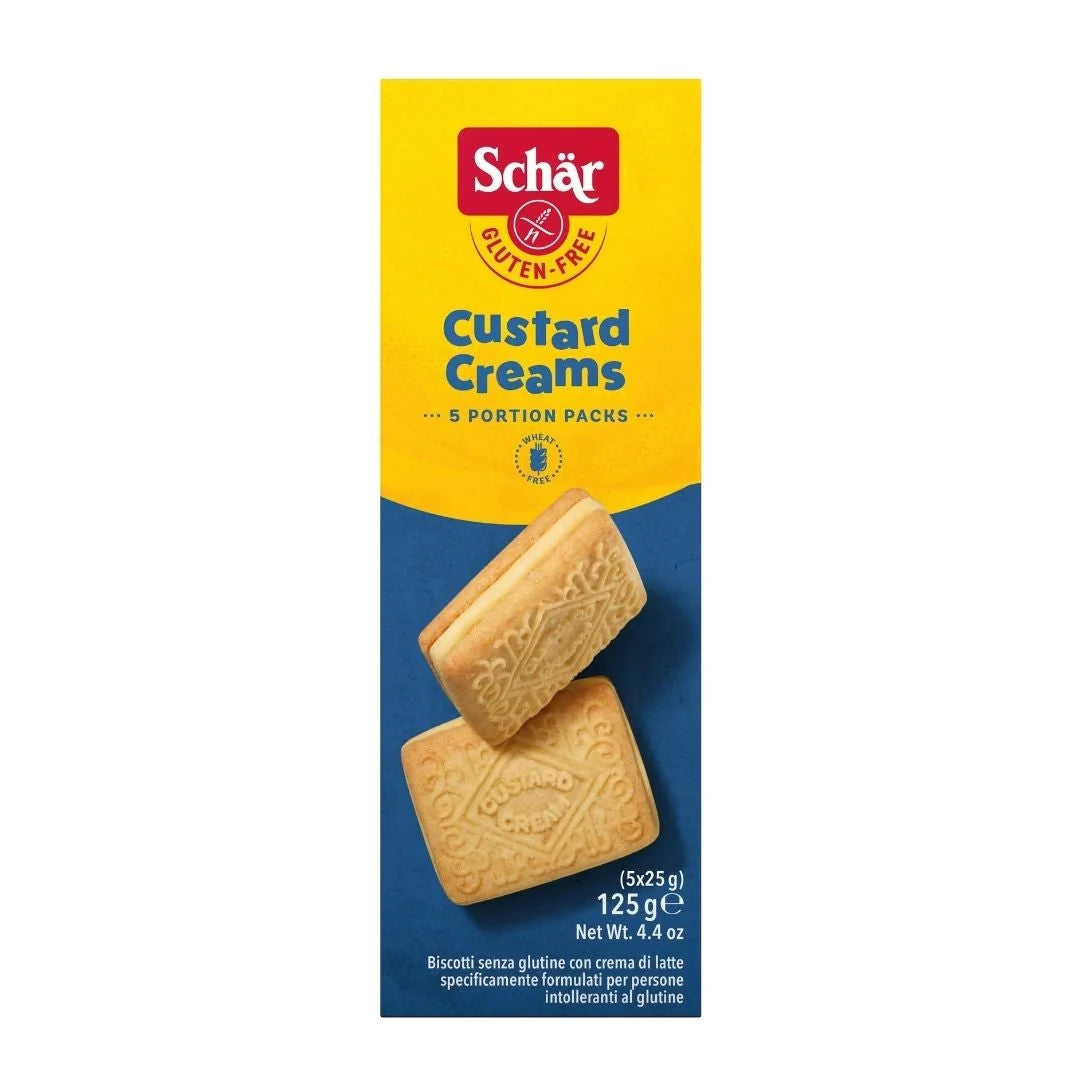 Biscuiti fara gluten cu crema de vanilie Custard Creams 125gr Schar