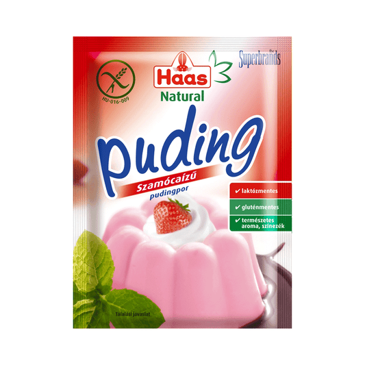 Budinca fara gluten cu capsuni 40g Haas