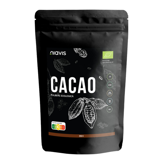 Cacao fara gluten pulbere bio, raw 250g Niavis