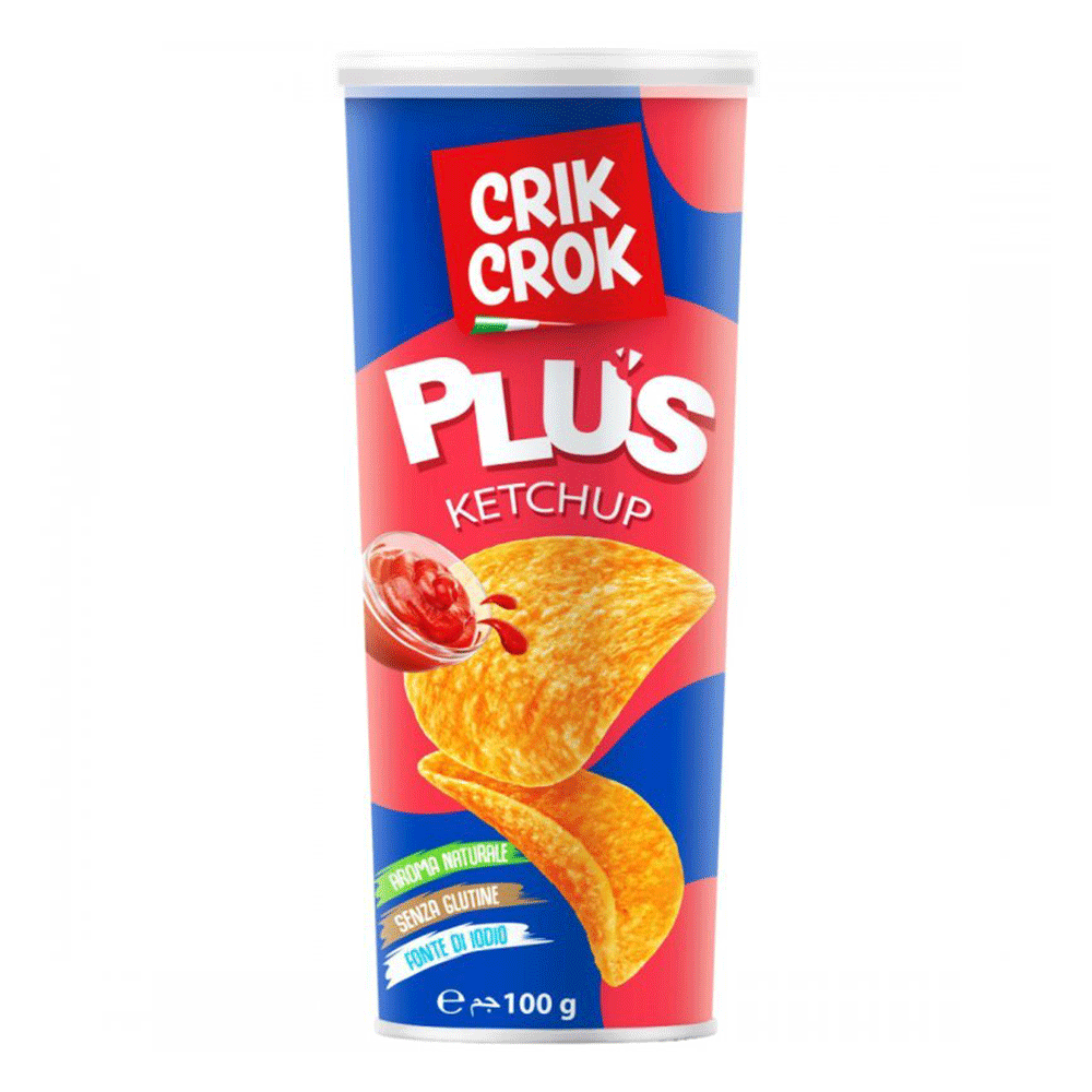 Chips fara gluten cu ketchup 100gr Crik Crok