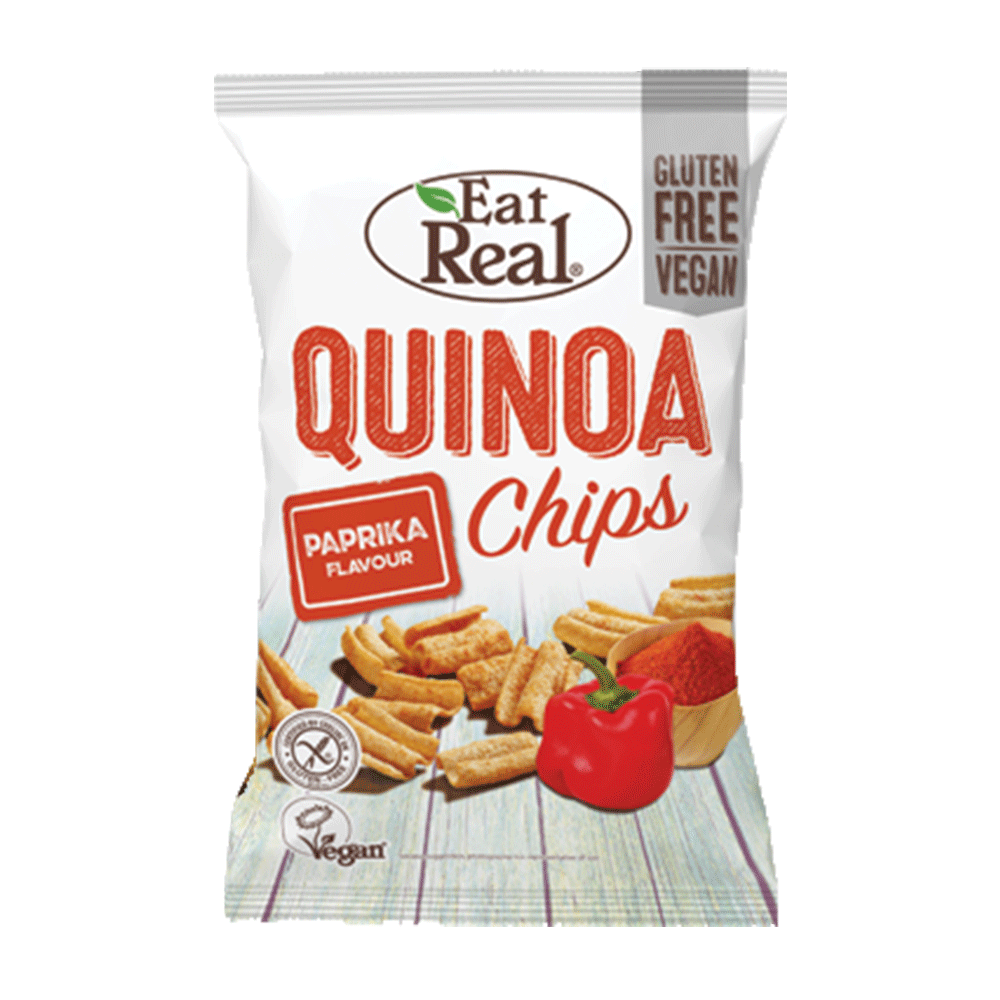 Chips de quinoa fara gluten cu ardei 30g Eat Real