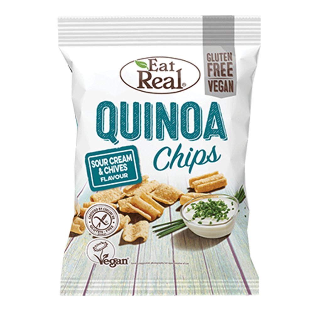 Chips de quinoa fara gluten cu smantana si arpagic 30g Eat Real