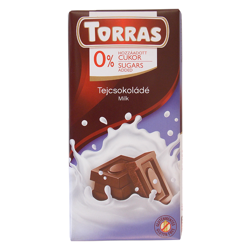 Ciocolata cu lapte fara gluten 75gr Torras