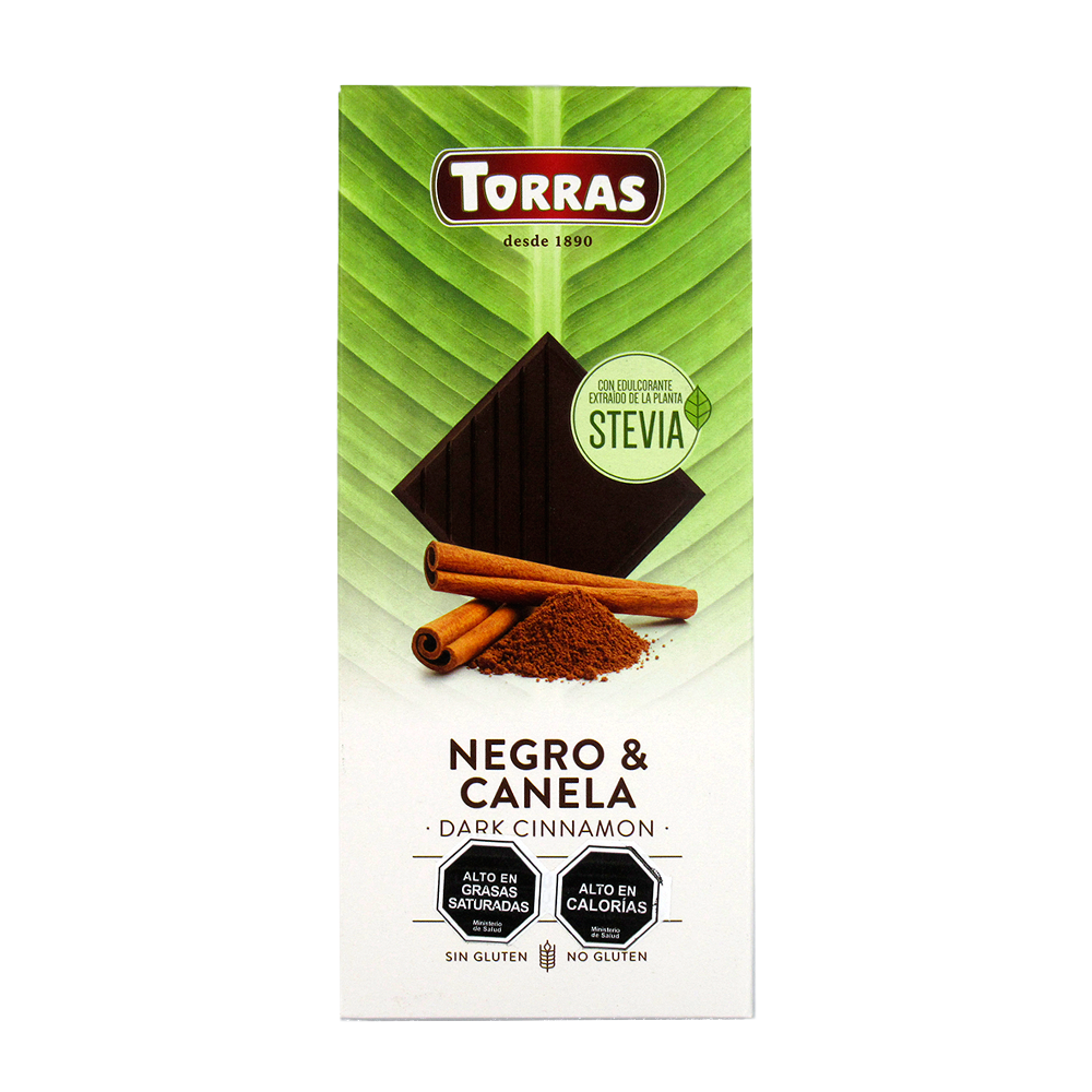 Ciocolata neagra fara gluten cu scortisoara 125gr Torras