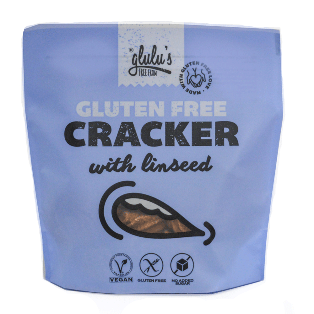 Crackers fara gluten cu seminte de in 100gr Glulu's