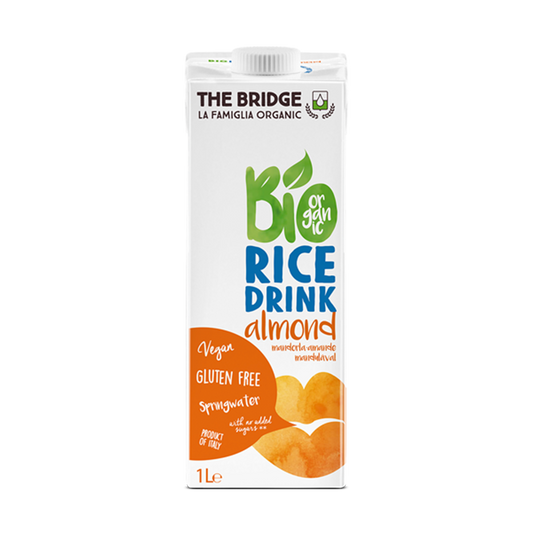 Lapte migdale si orez fara gluten bio 1l The Bridge