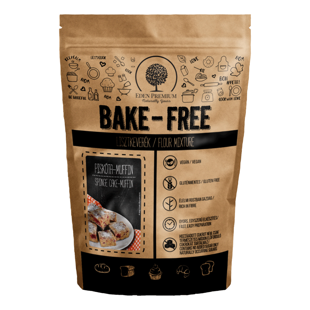 Mix faina fara gluten pentru piscoturi si briose 1kg Bake Free Eden Premium