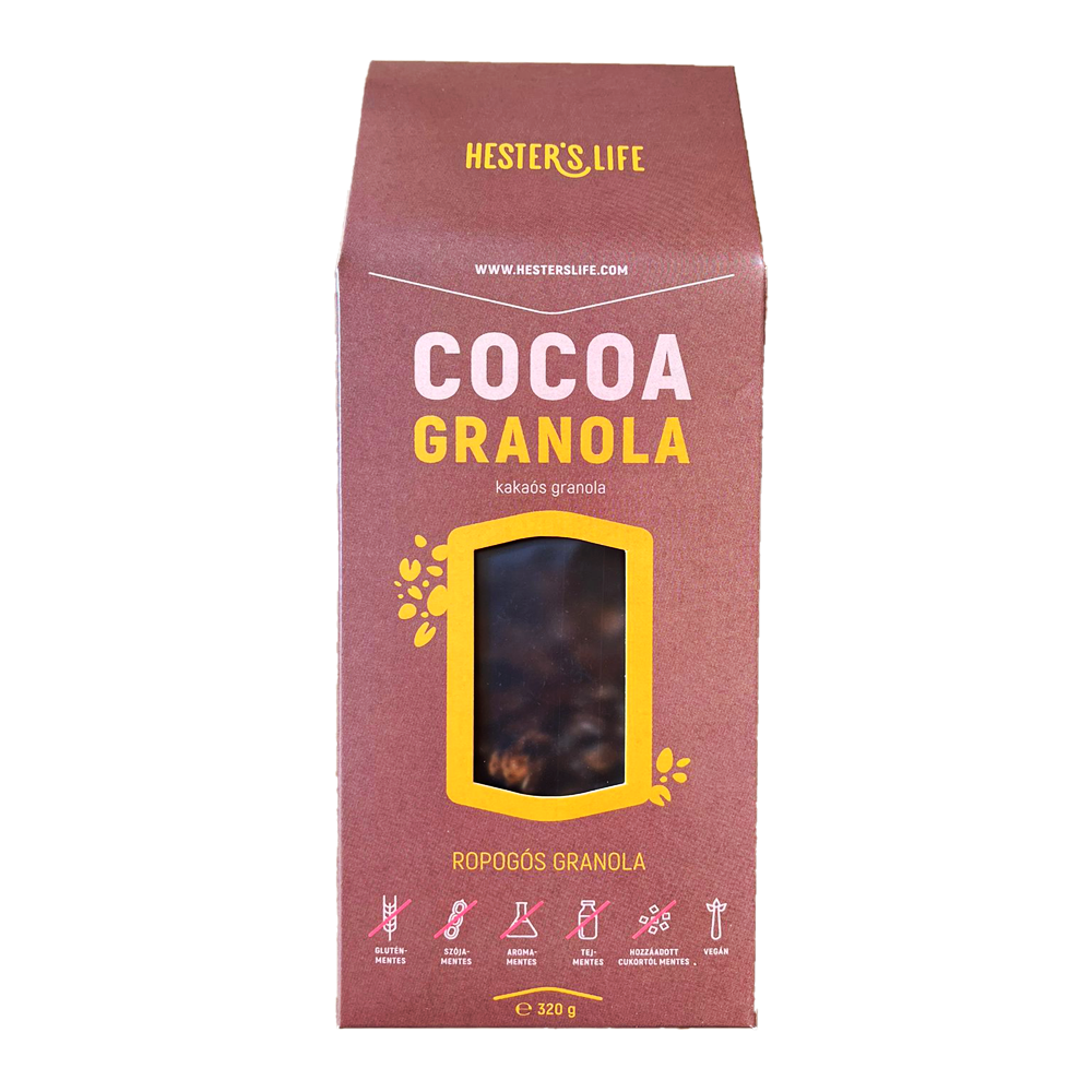Granola musli fara gluten cacao 320gr Hester's Life
