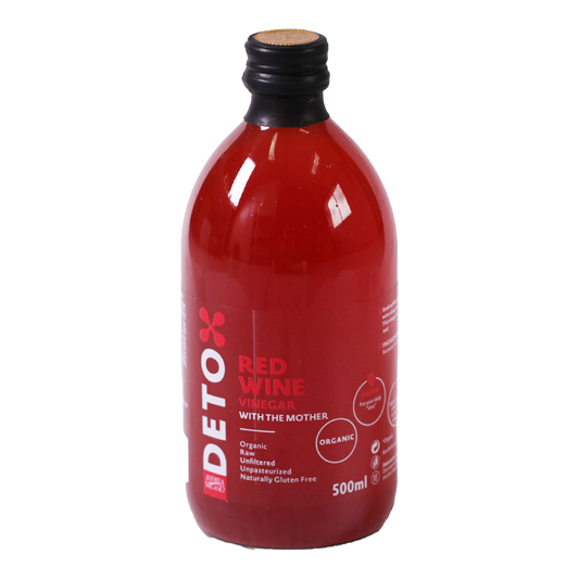 Otet de vin rosu fara gluten, bio 500ml Deto