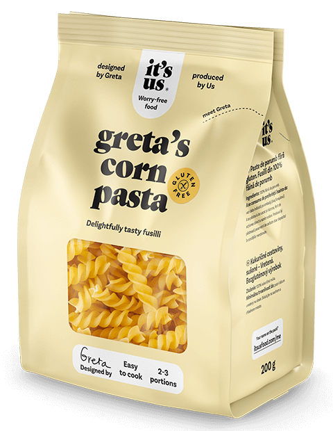 Paste fara gluten fusili din porumb Greta 200gr It's Us