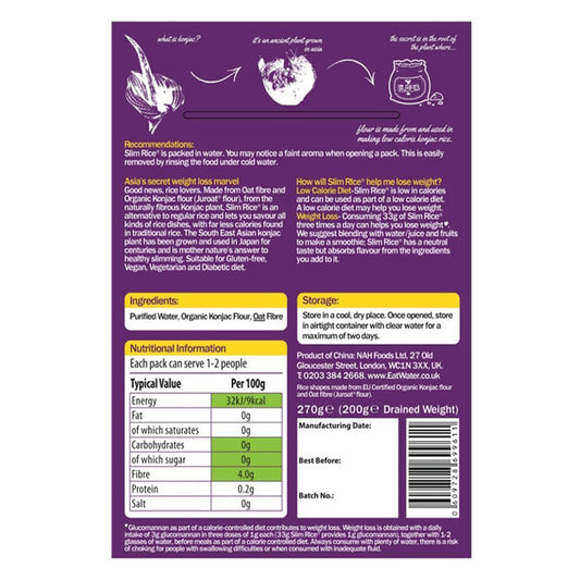 Paste konjac bio fara gluten fettuccine 270gr Slim Pasta