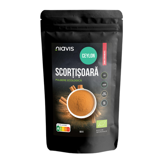 Scortisoara Ceylon pulbere fara gluten, bio 60g Niavis