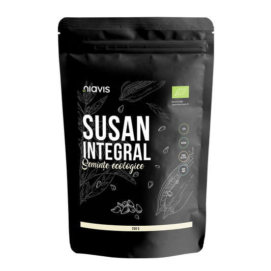 Seminte de susan integral fara gluten, bio 250g Niavis