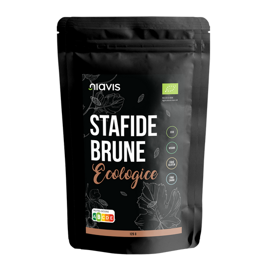 Stafide brune fara gluten, bio 125g Niavis