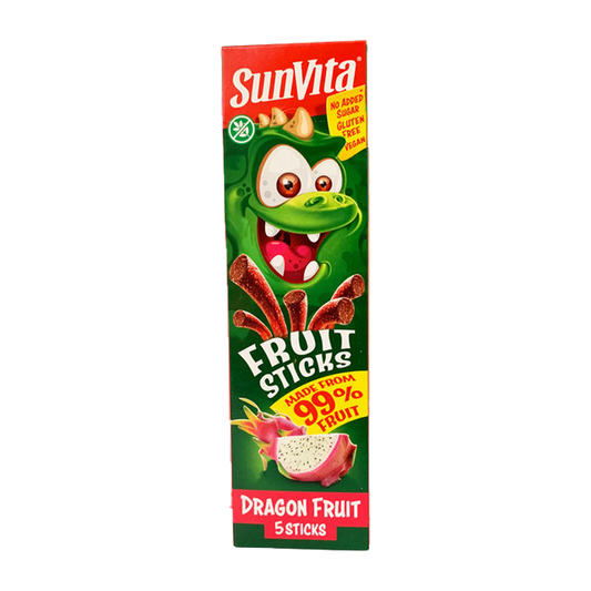 Sticks de fructe fara gluten fructul dragonului 5*20g 100gr SunVita