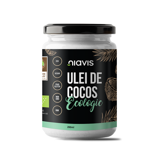 Ulei de cocos extravirgin, fara gluten, bio 200ml Niavis