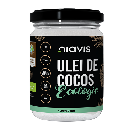 Ulei de cocos extravirgin, fara gluten, bio 500ml Niavis